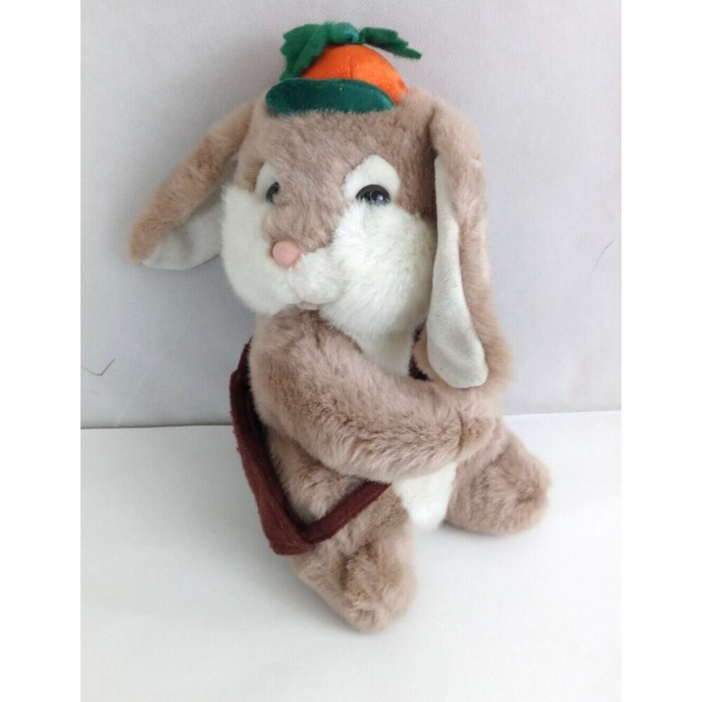 Trading Easter Bunny Plush Rabbit Carrot Hat 11"